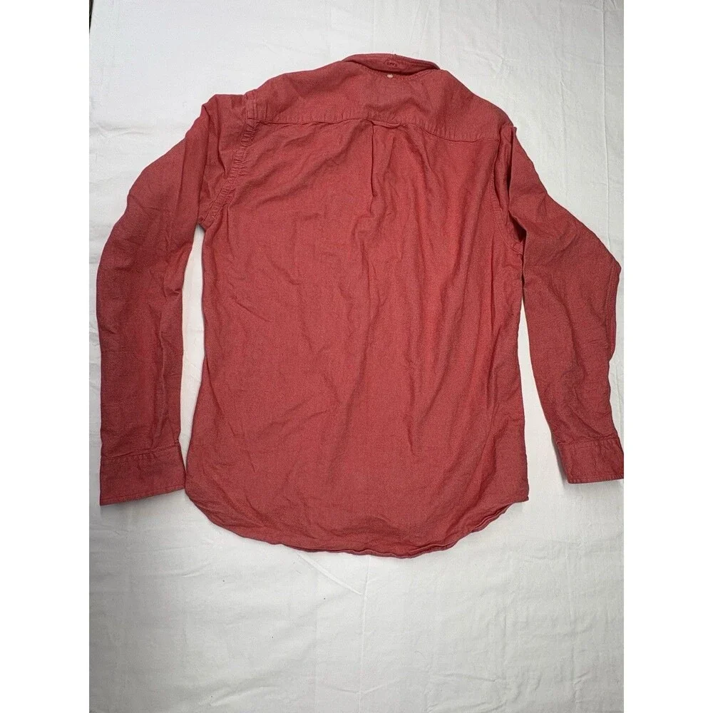 J Crew Oxford Shirt Mens Medium Pink Slim Fit 100% Cotton Pocket Long Sleeve